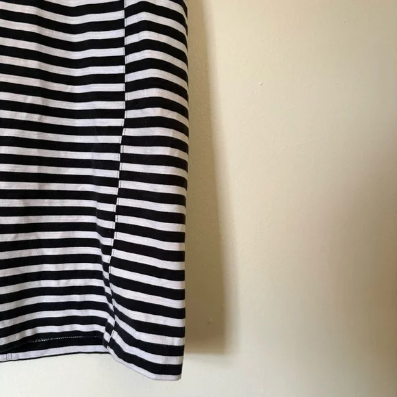 J. Crew Black and White Striped Midi Dress Size Small - Picture 6 of 13